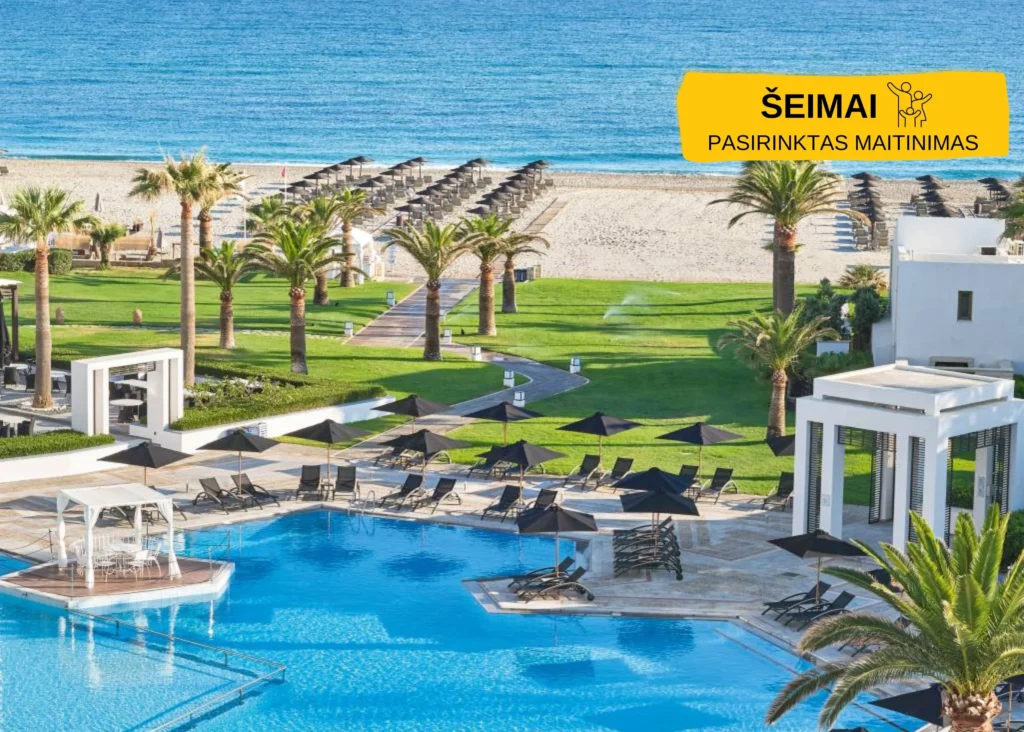 Grecotel Creta Palace 5★ viešbutis su baseinu ir vaizdu į jūrą bei paplūdimį